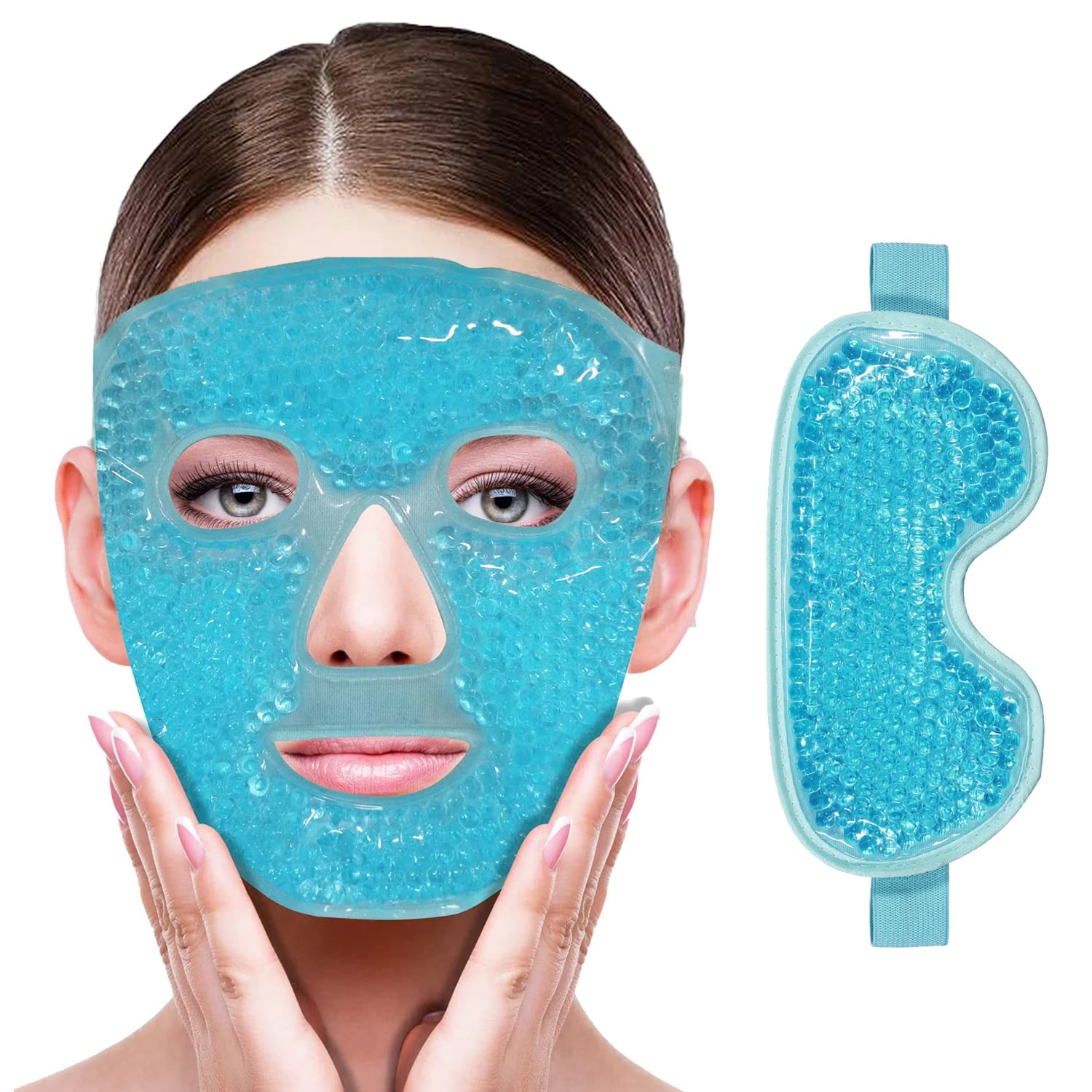Full Face Cooling Gel Mask – Hot & Cold Therapy