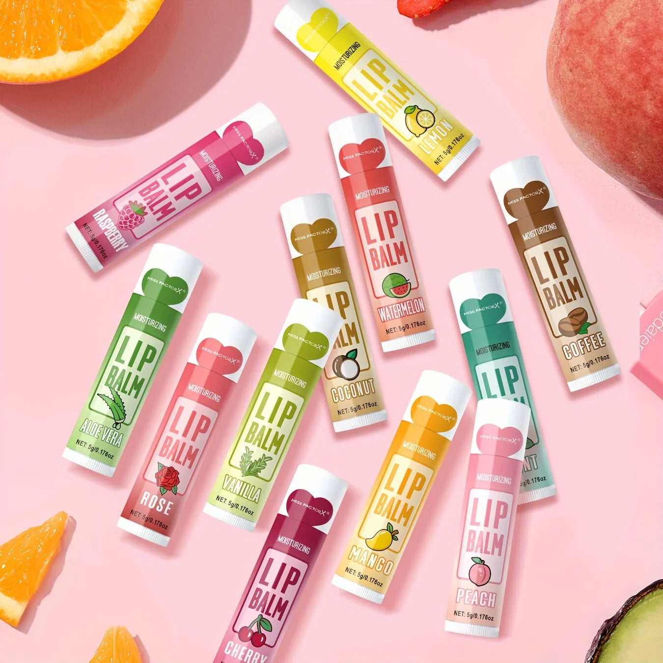 Fruity Bliss Lip Balm Set – 12 Unique Flavours
