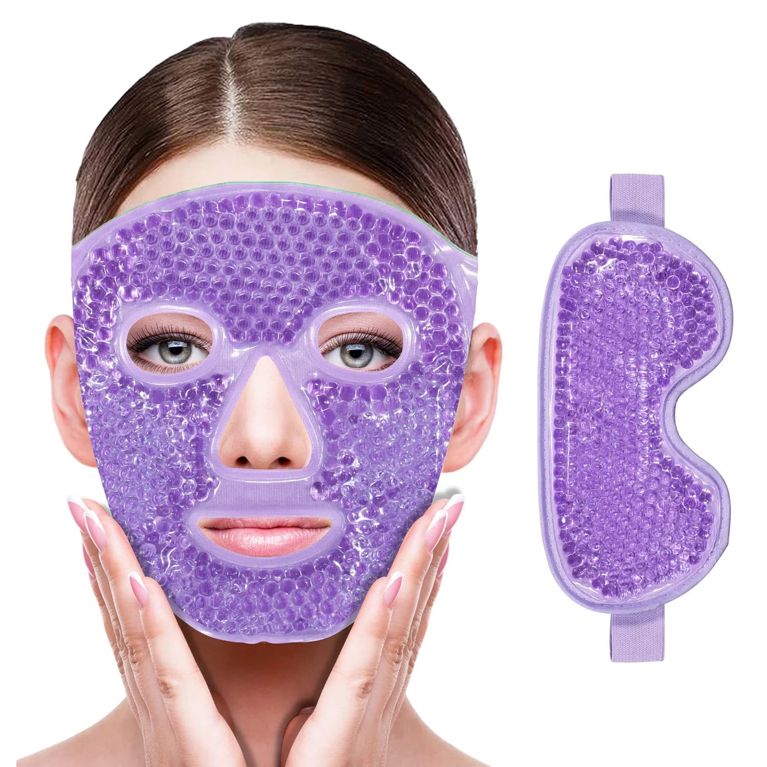 Full Face Cooling Gel Mask – Hot & Cold Therapy