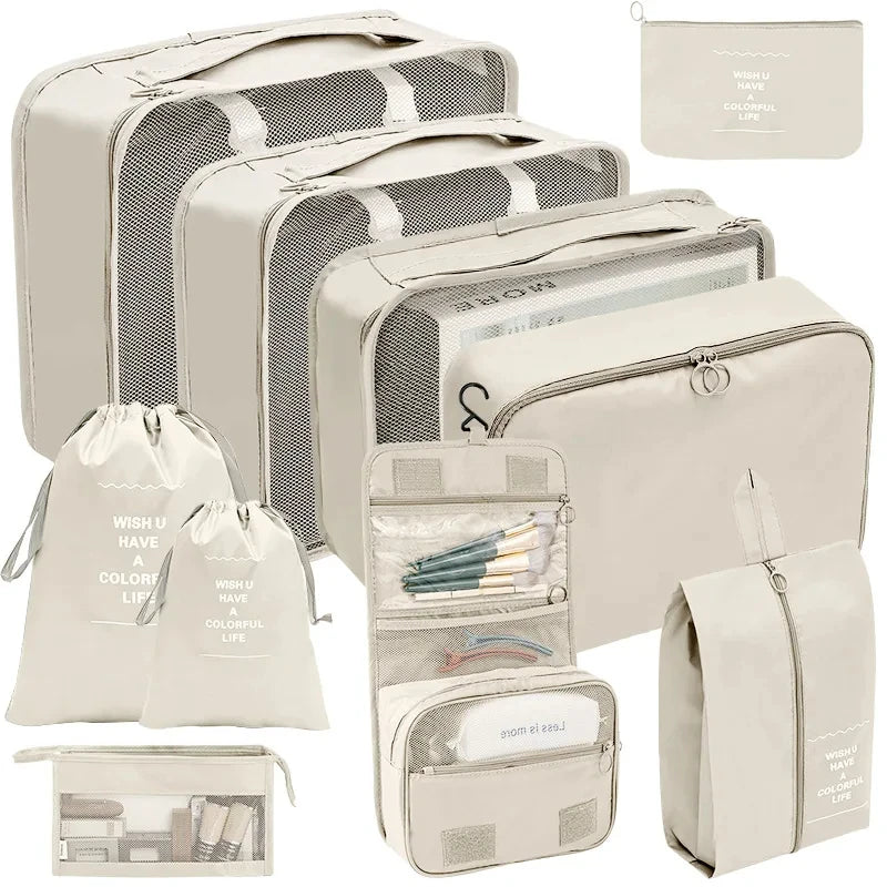 10-Piece Travel Packing Cube Organizer Set