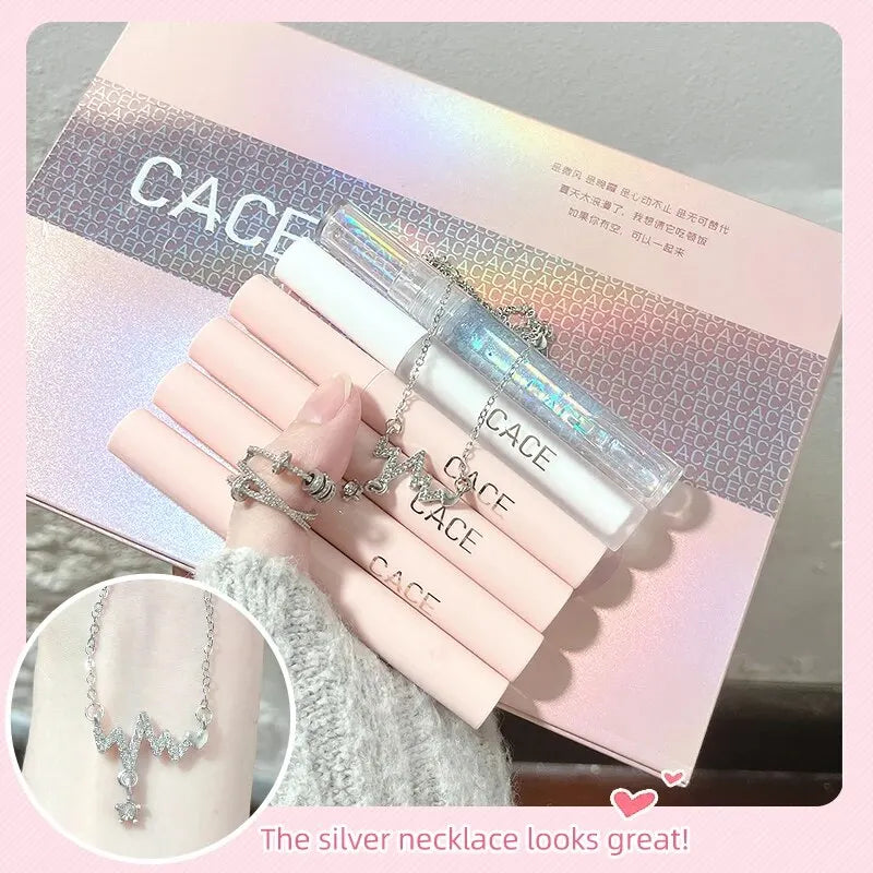 CACE Lip Kit – 4 Matte Shades + Gloss, Balm & Plumper