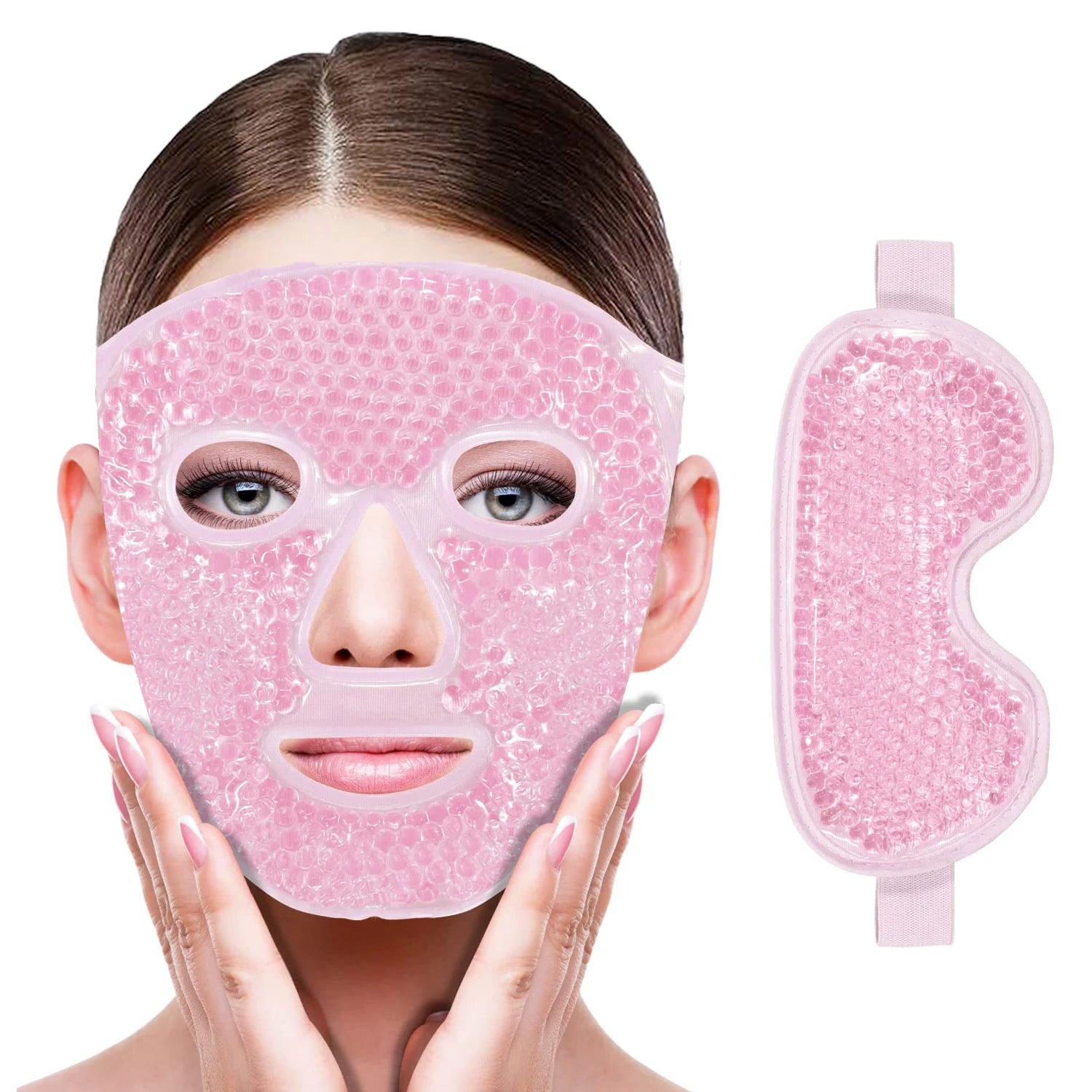 Full Face Cooling Gel Mask – Hot & Cold Therapy