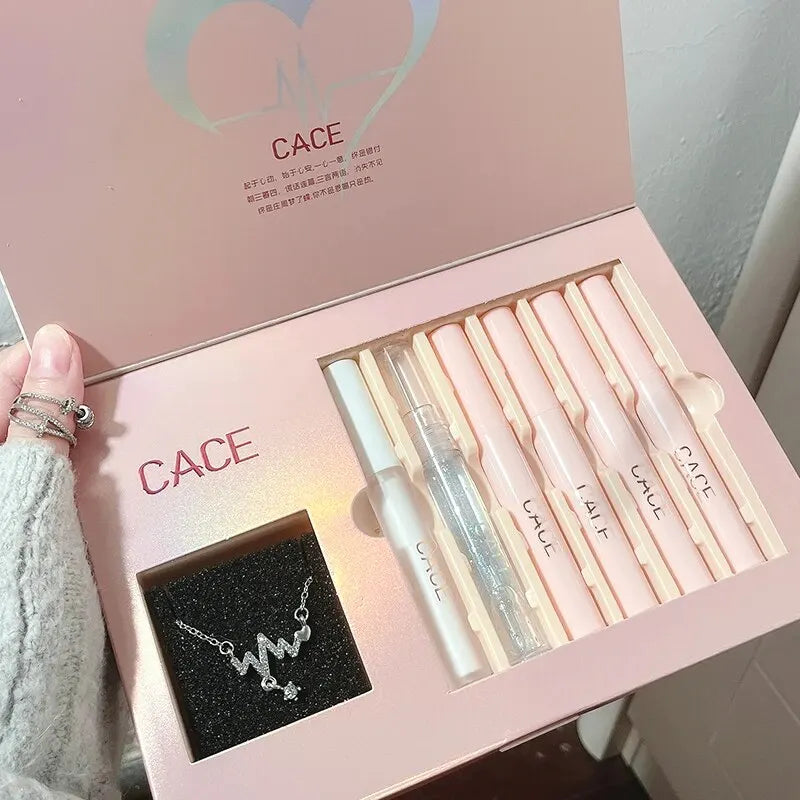 CACE Lip Kit – 4 Matte Shades + Gloss, Balm & Plumper